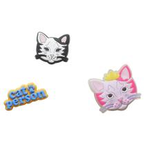 Jibbitz cat person pack com 3 peças unico