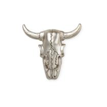 Jibbitz caveira de boi prateada unico