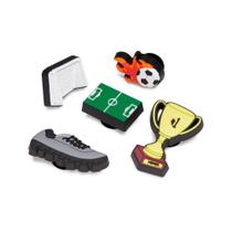 Jibbitz celebração futebol pack com 5 unidades unico unico