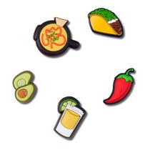 Jibbitz comida mexicana pack com 5 peças unico Jibbitz comida mexicana pack com 5 peças unico