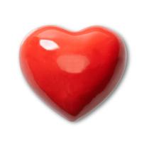 Jibbitz Coração Metal Vermelho Único