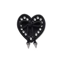 Jibbitz Coração Preto Com Laço Única