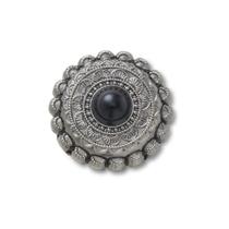 Jibbitz Emblema Prata e Preto UNICO Jibbitz Emblema Prata e Preto UNICO
