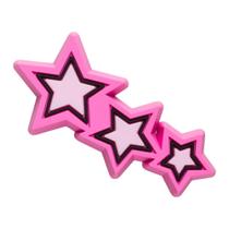 Jibbitz estrela tripla rosa unico unico