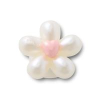 Jibbitz Flor de Pérolas Com Coração Único Jibbitz Flor de Pérolas Com Coração Único
