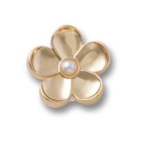 Jibbitz Flor Dourada Com Pérola Único