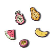 Jibbitz frutas tropicais pack 5 unico