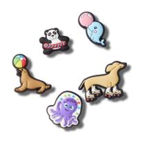 Jibbitz fun animal friends pack com 5 peças unico