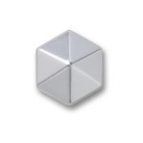 Jibbitz Hexágono de Prata Único