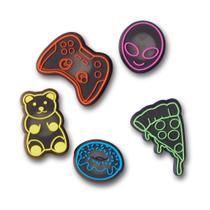 Jibbitz Led Dude Bro Pack com 5 Peças Único Jibbitz Led Dude Bro Pack com 5 Peças Único