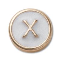 Jibbitz Letra X Pequena Perolizada Único