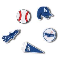 Jibbitz mlb los angeles dodgers pack com 5 peças unico