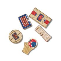 Jibbitz nba los angeles clippers pack com 5 peças unico