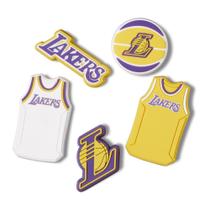 Jibbitz nba los angeles lakers pack com 5 peças unico