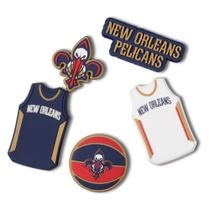 Jibbitz nba new orleans pelicans pack 5 unico