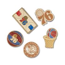 Jibbitz nba philadelphia 76ers pack com 5 peças unico