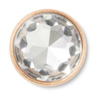 Jibbitz Pedra Circular Transparente Único