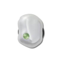 Jibbitz Pérola Barroca com Gema Verde Único Jibbitz Pérola Barroca com Gema Verde Único