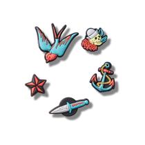 Jibbitz Tatuagem de Marinheiro Pack com 5 Peças Único Jibbitz Tatuagem de Marinheiro Pack com 5 Peças Único