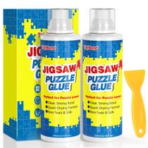 Jigsaw Puzzle Glue Tidybond Clear 200 ml x 2 pacotes, não tóxico Jigsaw Puzzle Glue Tidybond Clear 200 ml x 2 pacotes, não tóxico