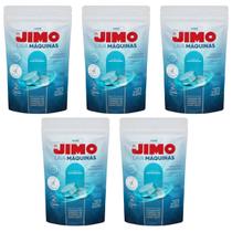 Jimo Limpa Máquinas de Lavar Louças Fórmula Concentrada Kit com 5 Sachês e 10 Pastilhas, Ação Profunda e Segura, Compatível com Todas as Marcas