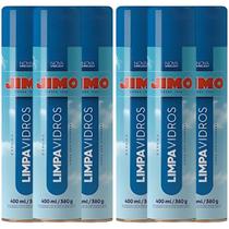 Jimo Limpa Vidros Acrílicos Cristais Espuma 400ml 6un