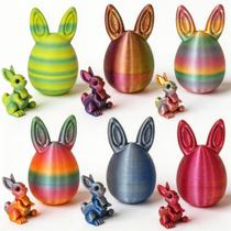 JimSeiSei Conjunto com 6 Ovos de Páscoa de Coelhinho Impressos em 3D
