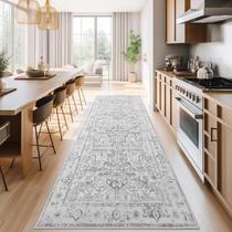jinchan Alfombra Correr de Cocina 91x213 cm Gris Antideslizante