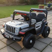 Jipe Carro Elétrico Infantil Bateria e Controle Remoto com Música e Luz