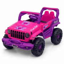 Jipe Elétrico Infantil 12v Carro Elétrico Rosa infantil com controle remoto 30kg Jipe Elétrico Infantil 12v Carro Elétrico Rosa infantil com controle remoto 30kg