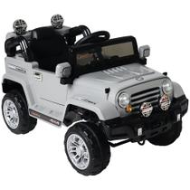 Jipe Elétrico Infantil Bateria 12V Trilha com Controle Remoto Cinza 927608 Bel