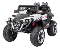 Jipe Elétrico Infantil Com Led e Controle Remoto Branco 12v Toys Import