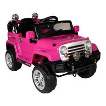 Jipe Elétrico Infantil Trilha 12V Rosa Bel Jipe Elétrico Infantil Trilha 12V Rosa Bel