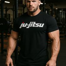 Jiu Jitsu Camiseta Tradicional Algodao Luta Treino Musculo Jiu Jitsu Camiseta Tradicional Algodao Luta Treino Musculo