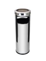 JJ.C18a - CINZEIRO LIXEIRA EM AÇO INOX COM ARO EM INOX 30L
