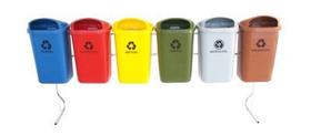 Jj.st11- conjunto para coleta seletiva de 50l com 6 lixeiras