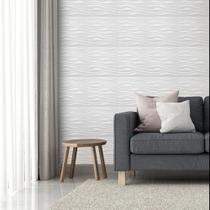 JK Kit 14 Placas 3D 50x50cm Ondas Branca JK Kit 14 Placas 3D 50x50cm Ondas Branca