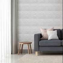 JK Kit 18 Placas 3D 50x50cm Estrelar Branca JK Kit 18 Placas 3D 50x50cm Estrelar Branca