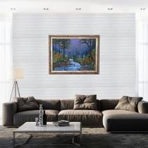 JK Kit 18 Placas 3D 50x50cm Tijolinho Branco