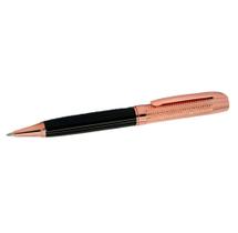 JL CES 162 - Caneta sofisticada esferográfica CHAMBORD em aço dourado brilhante em laca preta JL CES 162 - Caneta sofisticada esferográfica CHAMBORD em aço dourado brilhante em laca preta
