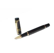JL ROL 277 - Caneta roller ball EVIAN em aço, revestimento em laca preta e detalhes dourados polidos JL ROL 277 - Caneta roller ball EVIAN em aço, revestimento em laca preta e detalhes dourados polidos