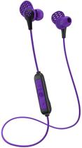 JLab Audio JBuds Pro Bluetooth Wireless Signature Earbuds Motoristas de titânio de 10mm de duração da bateria de 6 horas Controles musicais Isolamento de ruído Bluetooth 4.1 Dicas extras de gel e aletas de cush Preto/Roxo