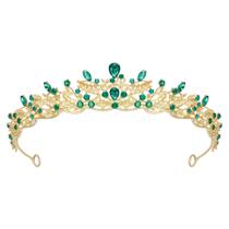 Joalheria SWEETV Gold Green Princess Tiara Joalheria SWEETV Gold Green Princess Tiara