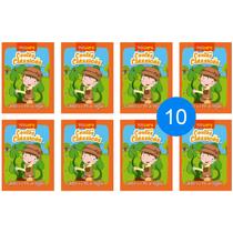 João e o Pé de Feijão - Kit 10 Livrinhos Lembrancinha de Festa Sacolinha Aniversário