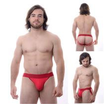 Jockstap Vermelha Dupla Faixa Fina - Sex shop Jockstap Vermelha Dupla Faixa Fina - Sex shop