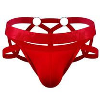 Jockstrap Jockmail para Homens - Suporte Atlética Vermelha (XL)