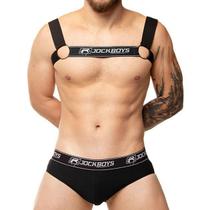 Jockstrap Slip + Harness Masculino Preto - Tamanho G