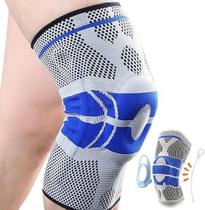 Joelheira Articulada 3D Com Silicone Patelar E Espiral - M - MARKELK Joelheira Articulada 3D Com Silicone Patelar E Espiral - M - MARKELK