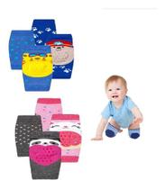 Joelheira Bebe Infantil Antiderrapante Kit 2.