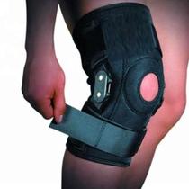 Joelheira com tala articulada metal estabilizador de joelho cirurgia ortopedica ajustavel premium neoprene
